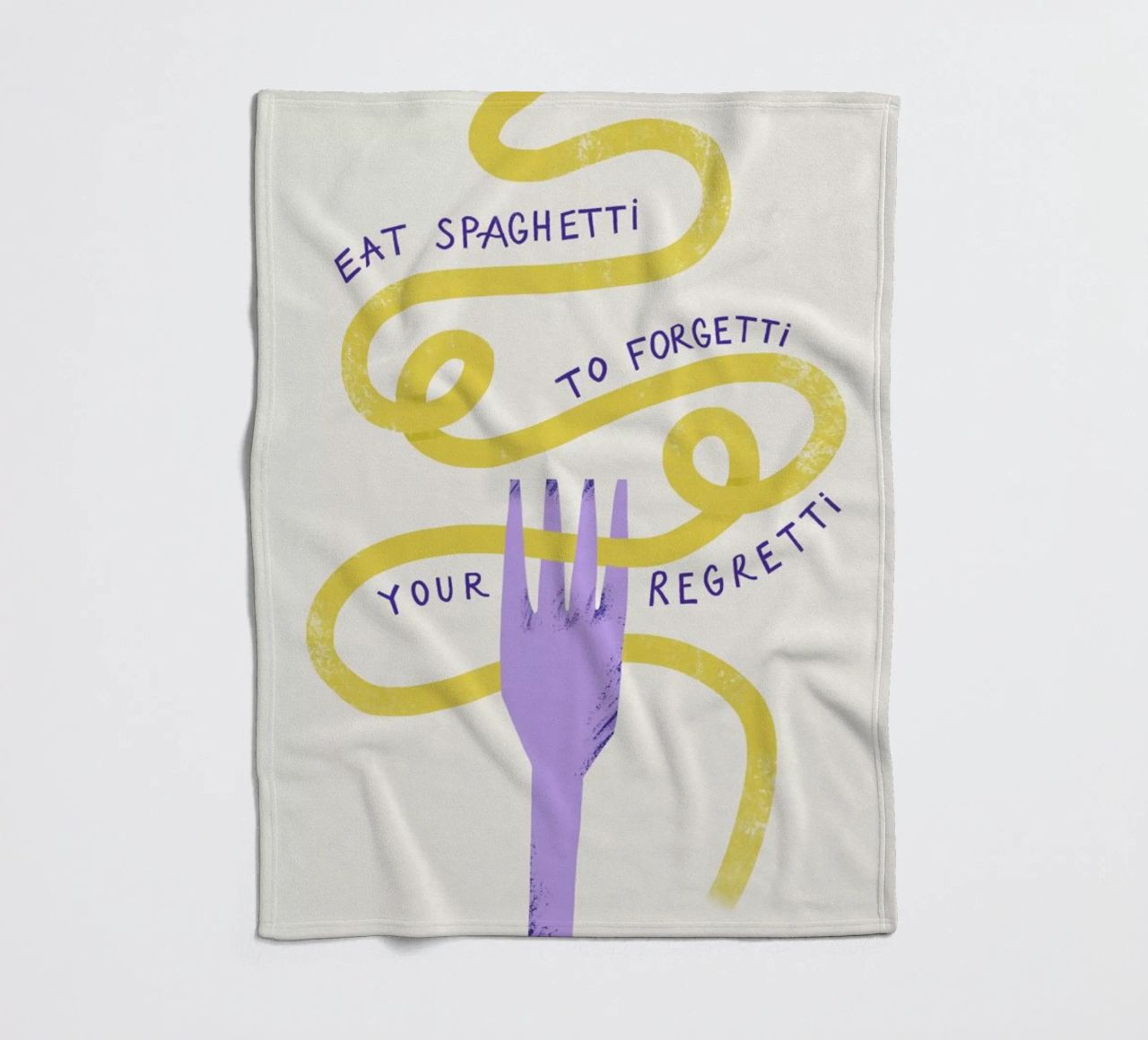 Eat Spaghetti fleece blanket by Pure