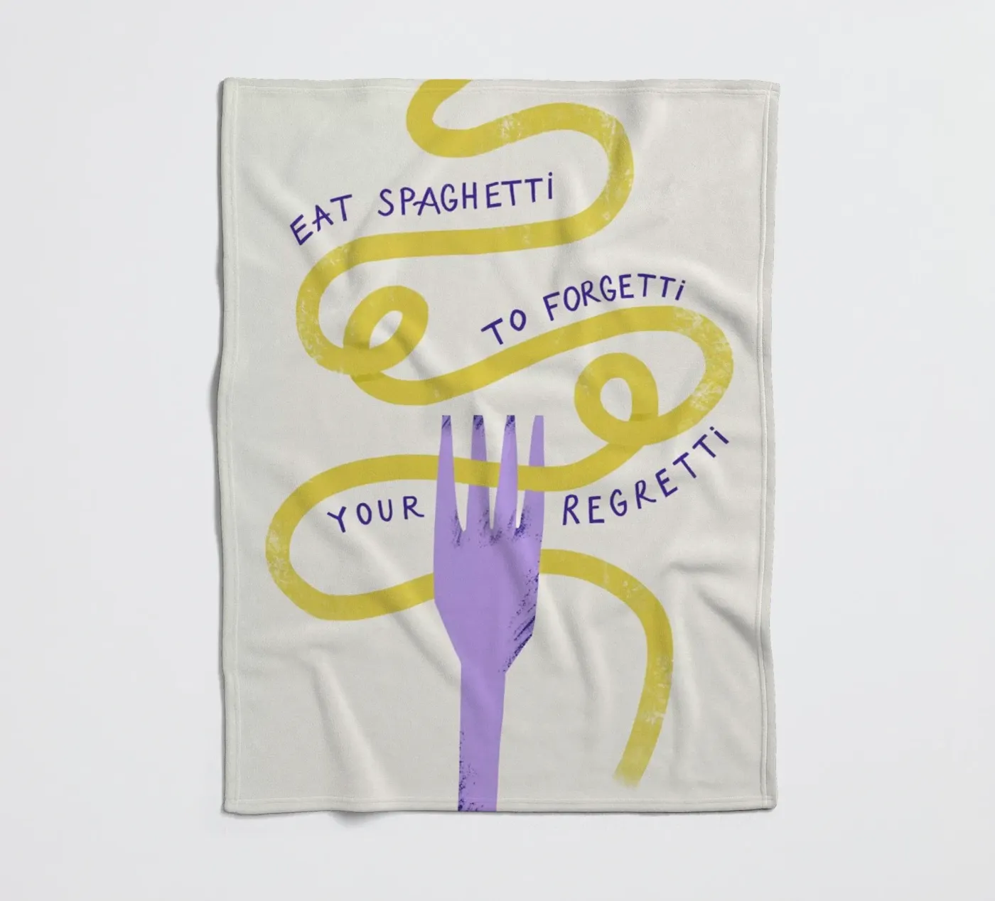 Eat Spaghetti fleece blanket by Pure