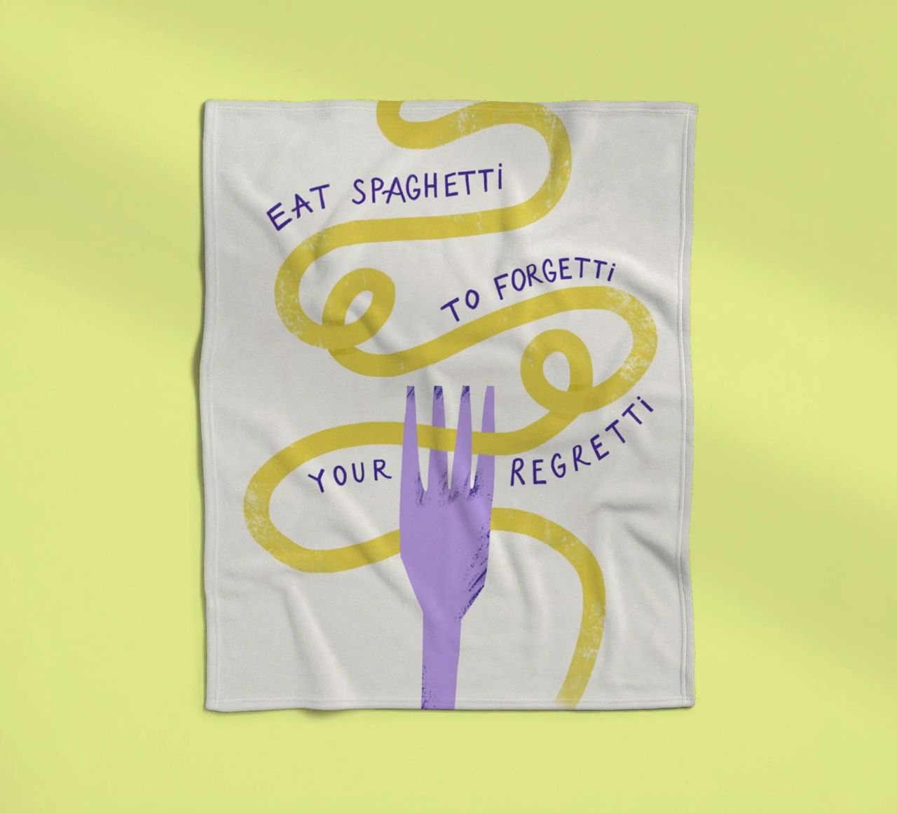 Eat Spaghetti fleece blanket by Pure