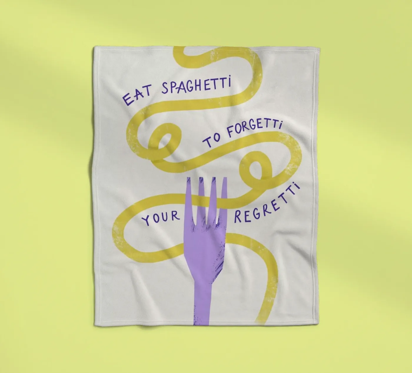 Eat Spaghetti fleece blanket by Pure