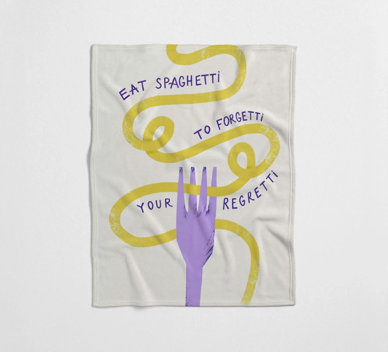 Eat Spaghetti fleece blanket by Pure