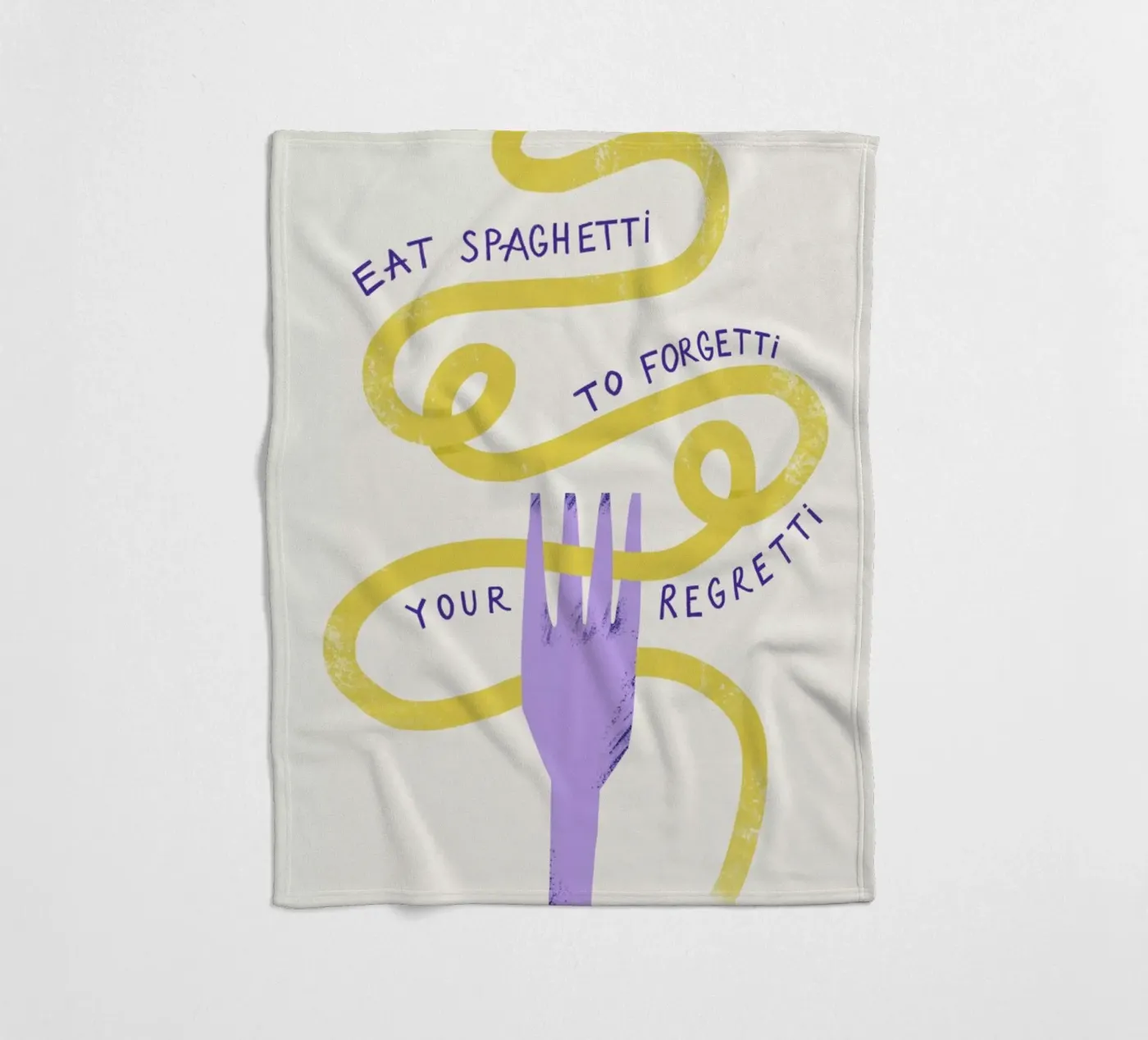 Eat Spaghetti fleece blanket by Pure