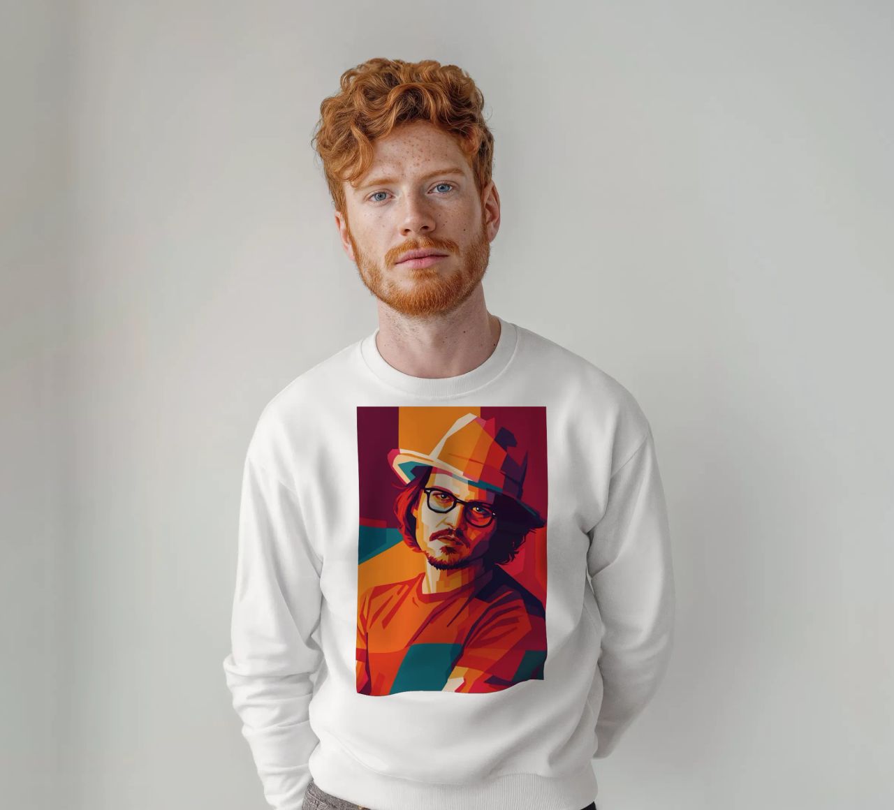 johnny deep retro pop art wpap sudadera de aiswa