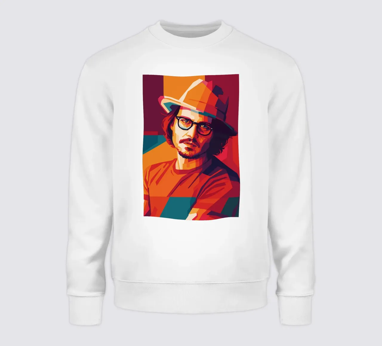 johnny deep retro pop art wpap felpa da aiswa
