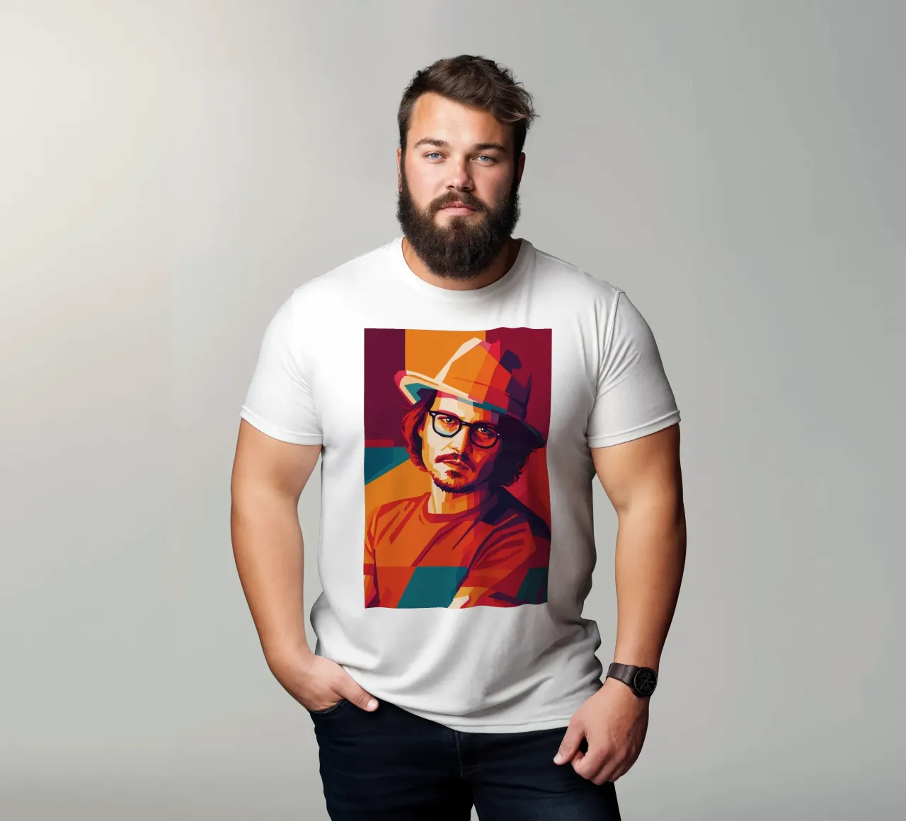 johnny deep retro pop art wpap T-Shirt von aiswa