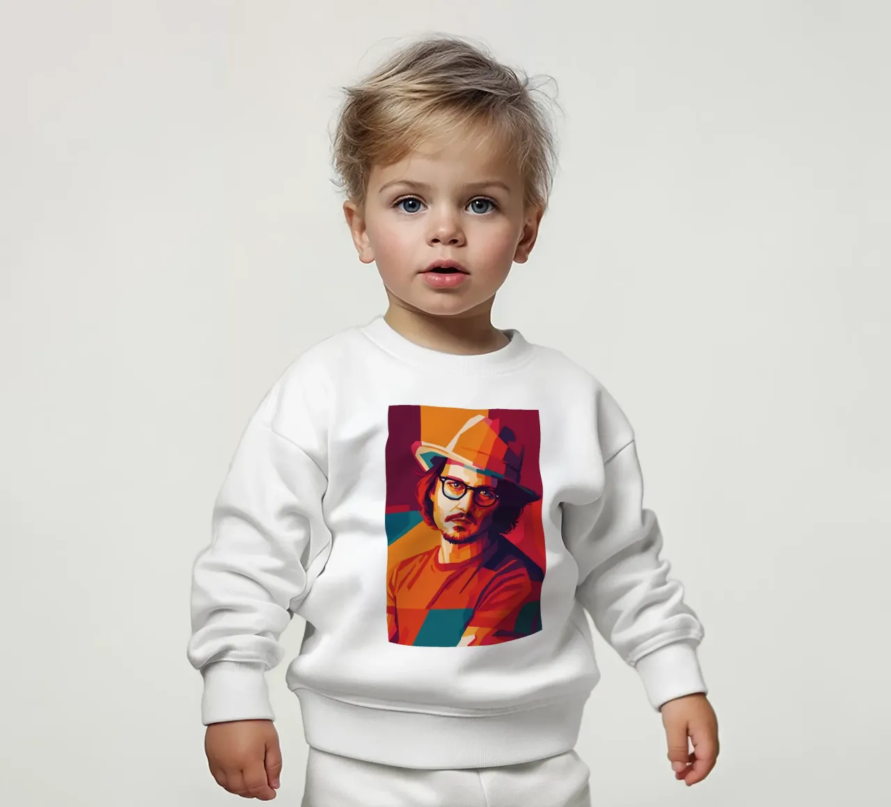 johnny deep retro pop art wpap baby sweatshirt by aiswa