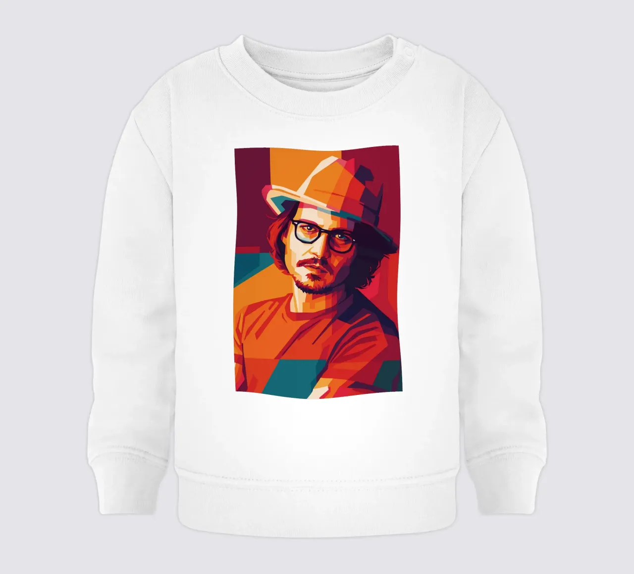 johnny deep retro pop art wpap baby sweatshirt by aiswa