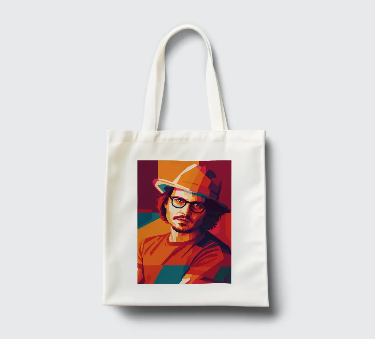johnny deep retro pop art wpap borsa in juta da aiswa