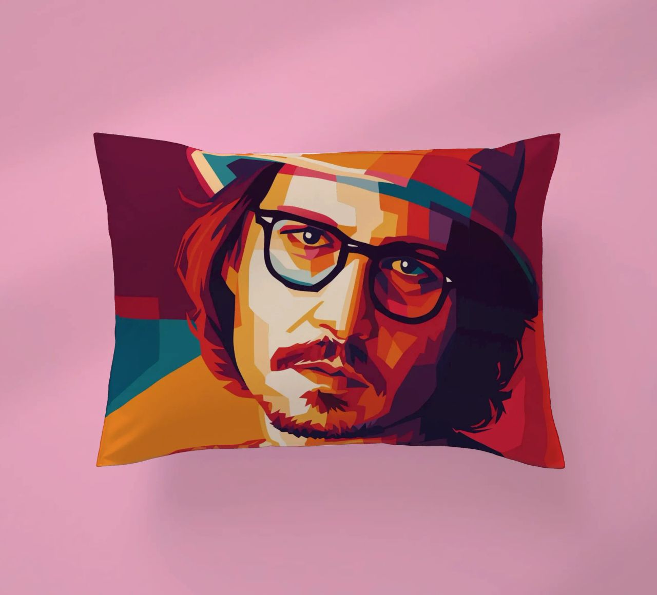 johnny deep retro pop art wpap cuscino da aiswa