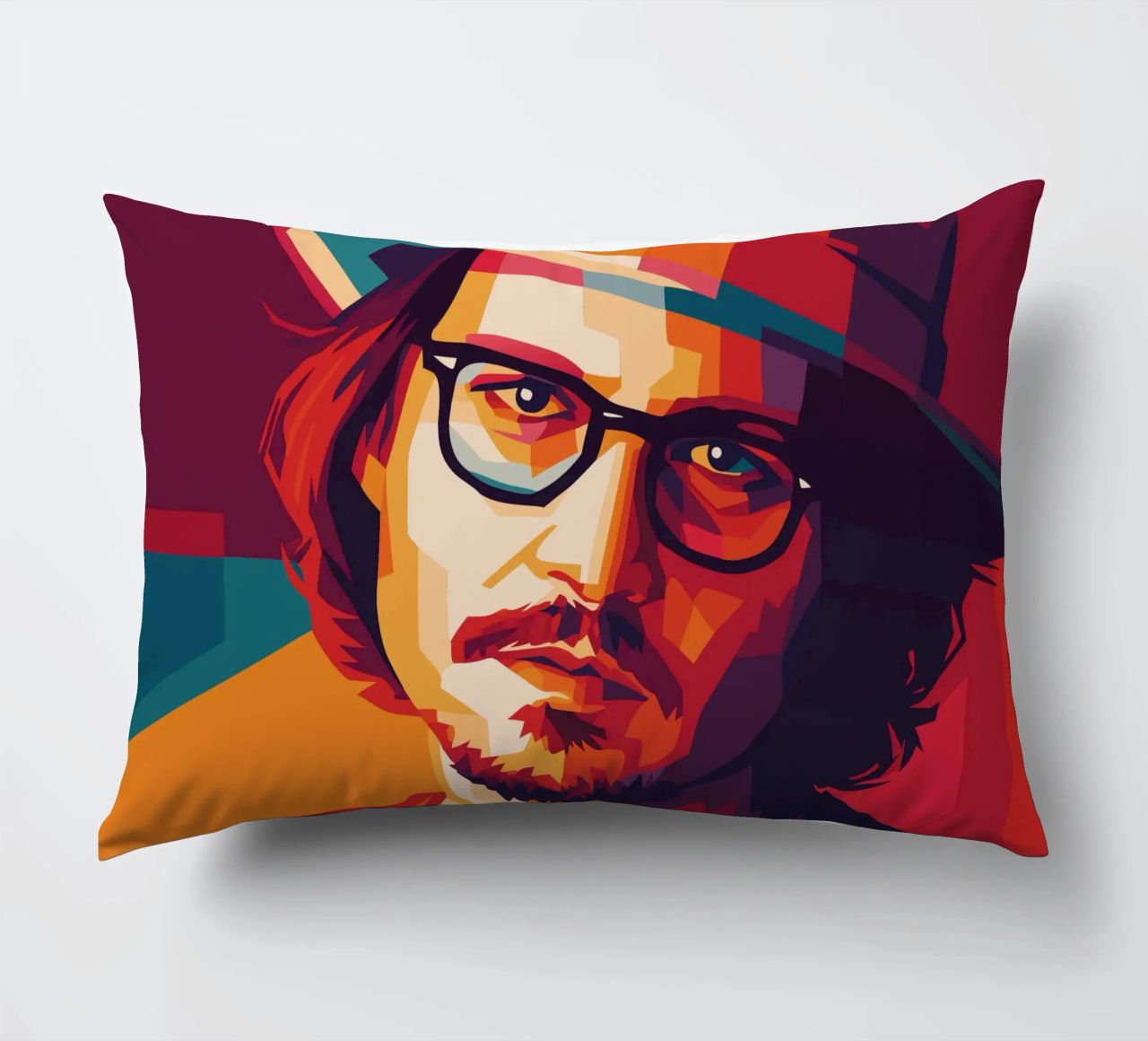 johnny deep retro pop art wpap cuscino da aiswa