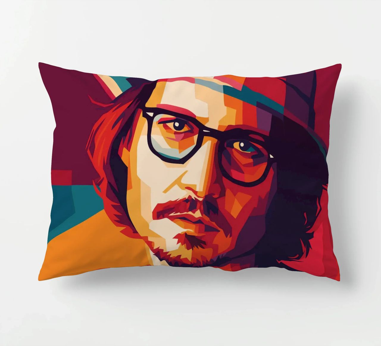 johnny deep retro pop art wpap cuscino da aiswa