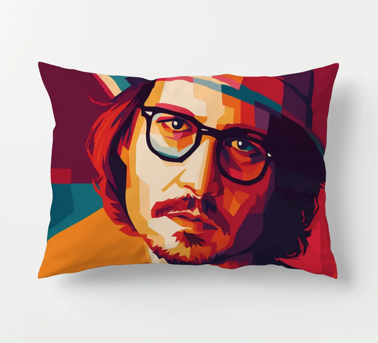 johnny deep retro pop art wpap cuscino da aiswa