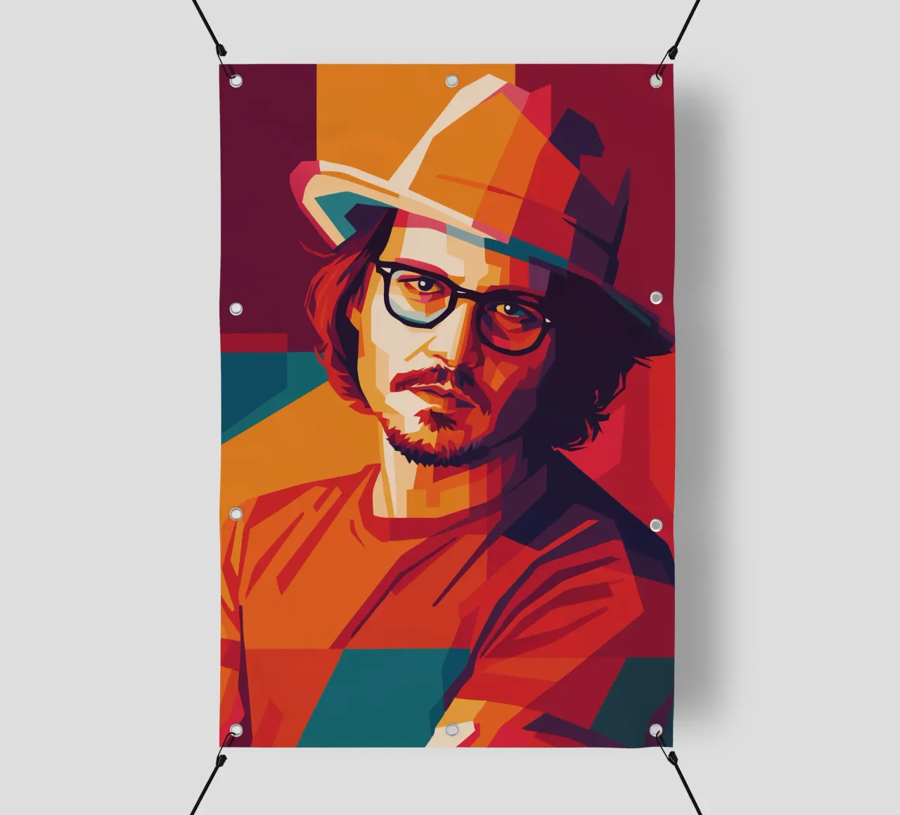 johnny deep retro pop art wpap telo in pvc da aiswa