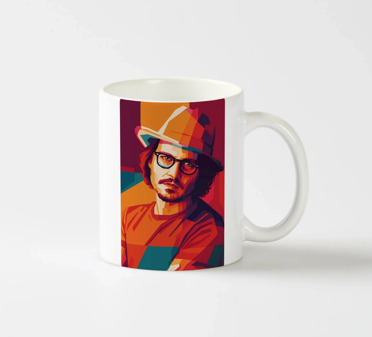 johnny deep retro pop art wpap tazza in ceramica da aiswa