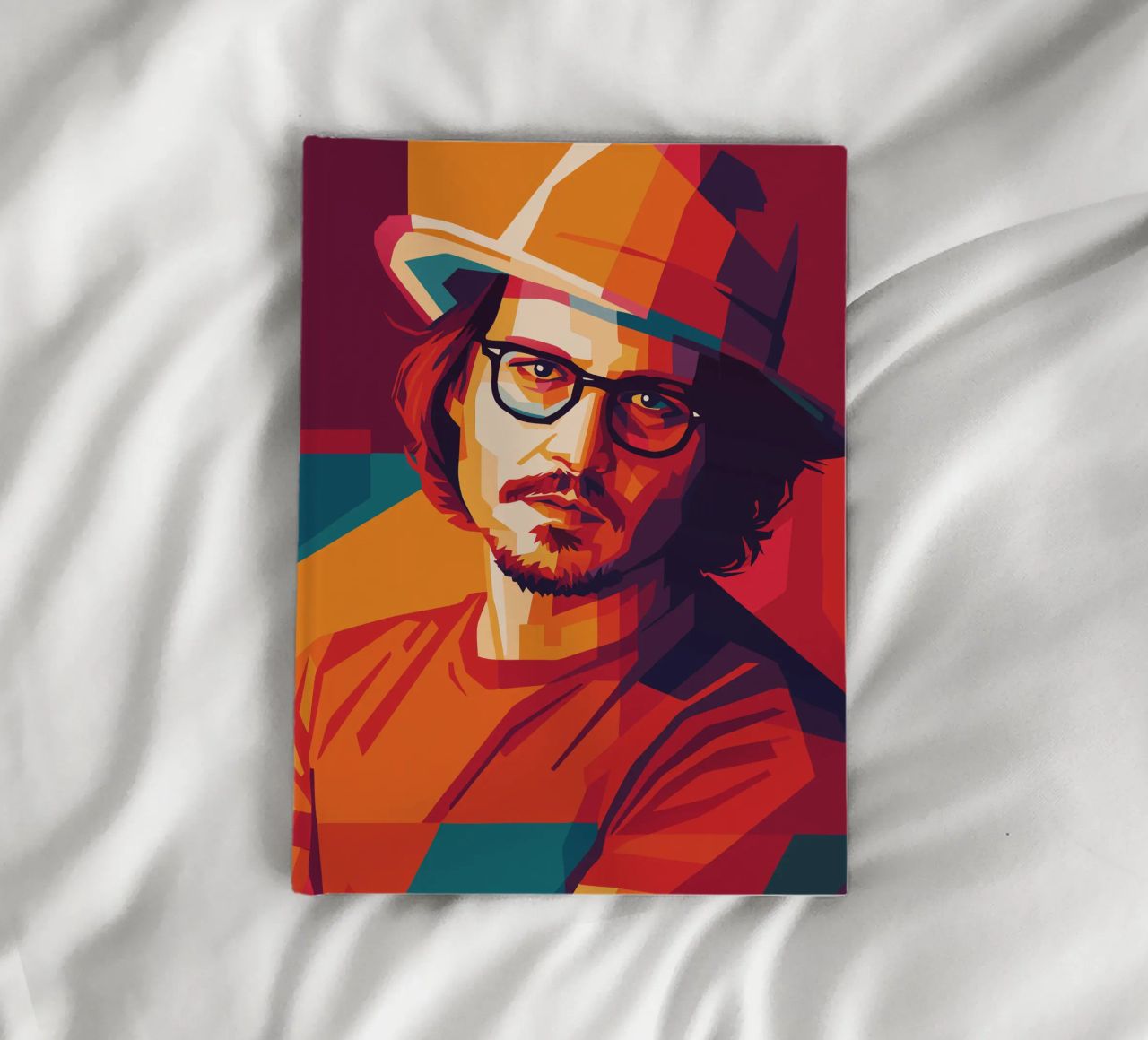 johnny deep retro pop art wpap notebook by aiswa