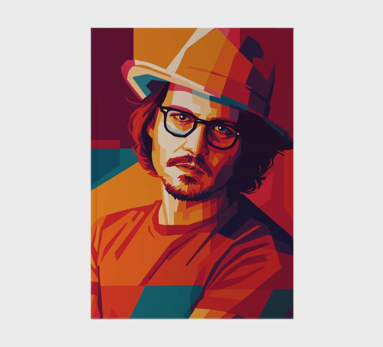johnny deep retro pop art wpap notebook by aiswa