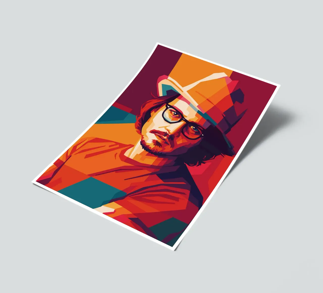 johnny deep retro pop art wpap foglio adesivo da aiswa