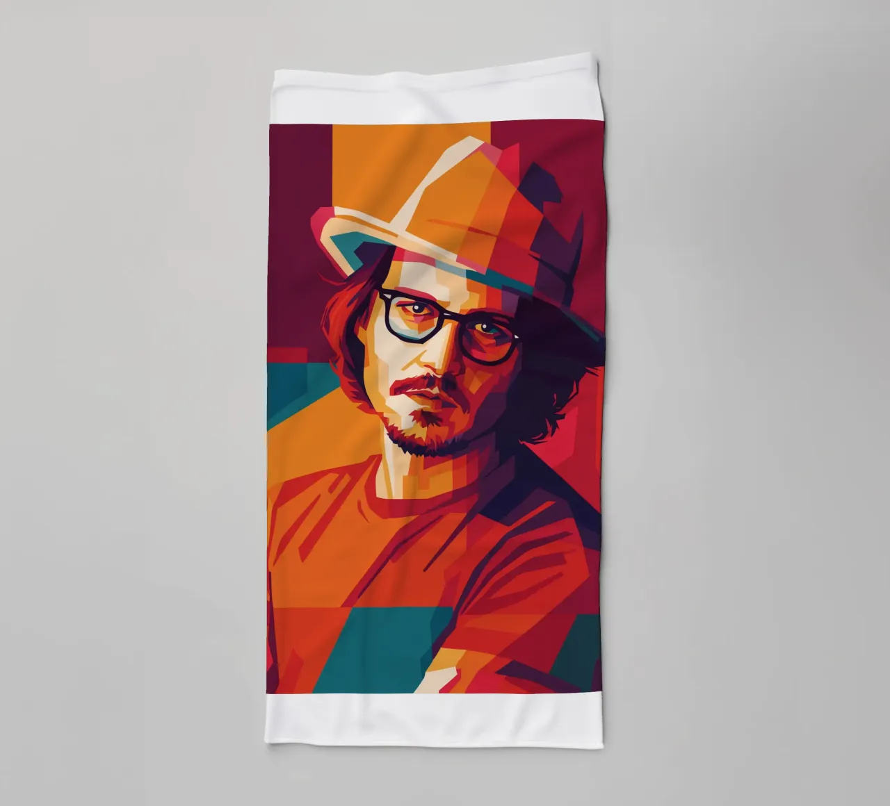 johnny deep retro pop art wpap asciugamano da bagno da aiswa