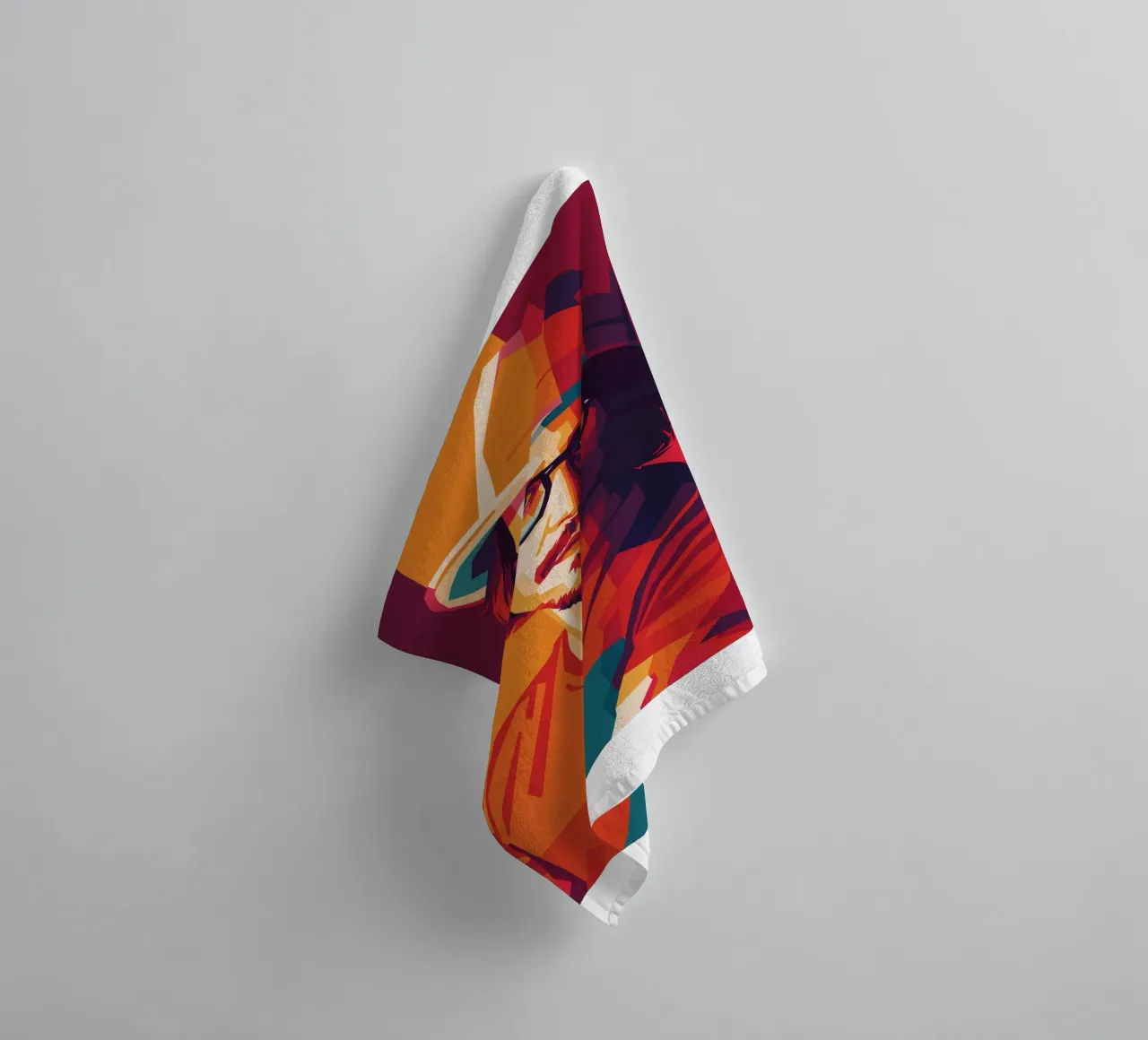 johnny deep retro pop art wpap asciugamano da bagno da aiswa