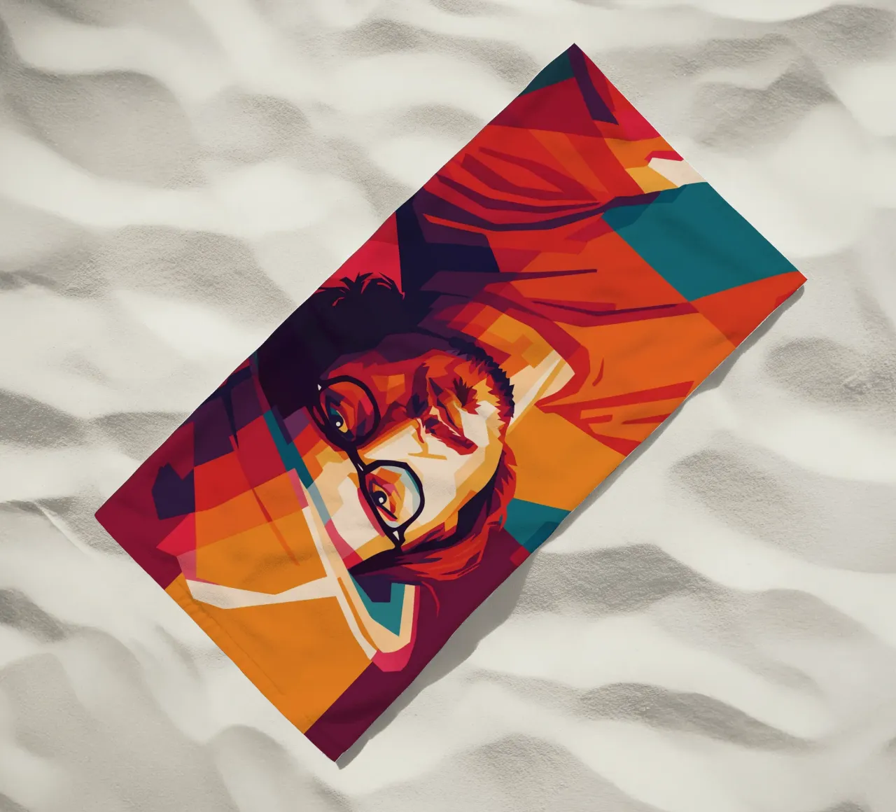 johnny deep retro pop art wpap toalla de playa de aiswa