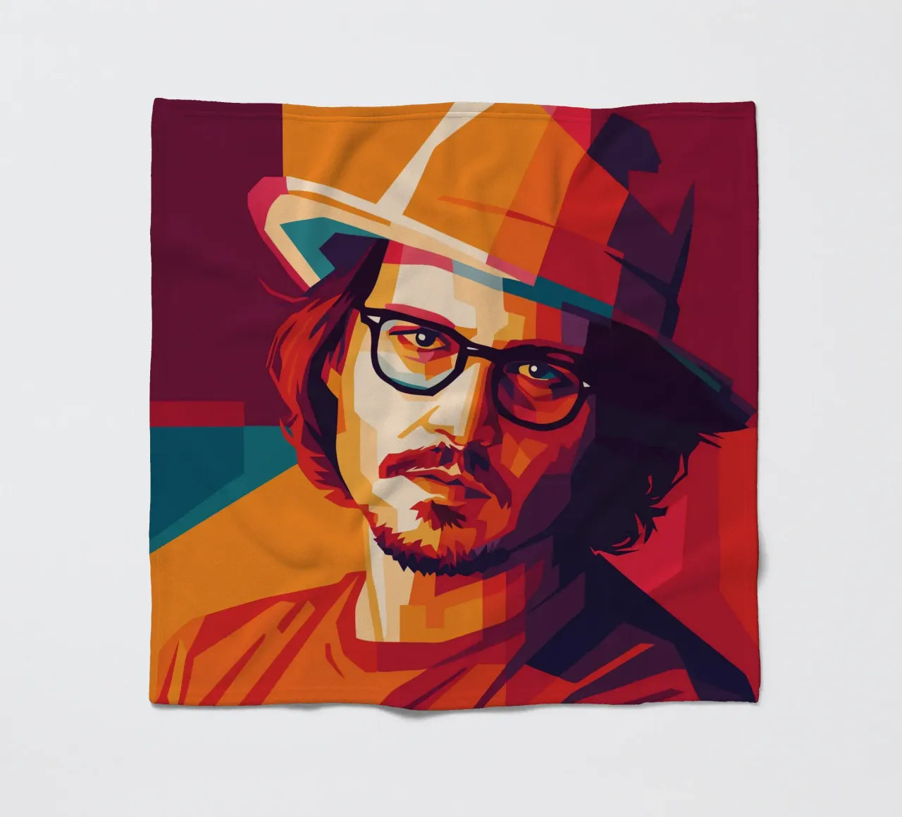 johnny deep retro pop art wpap coperta in pile da aiswa