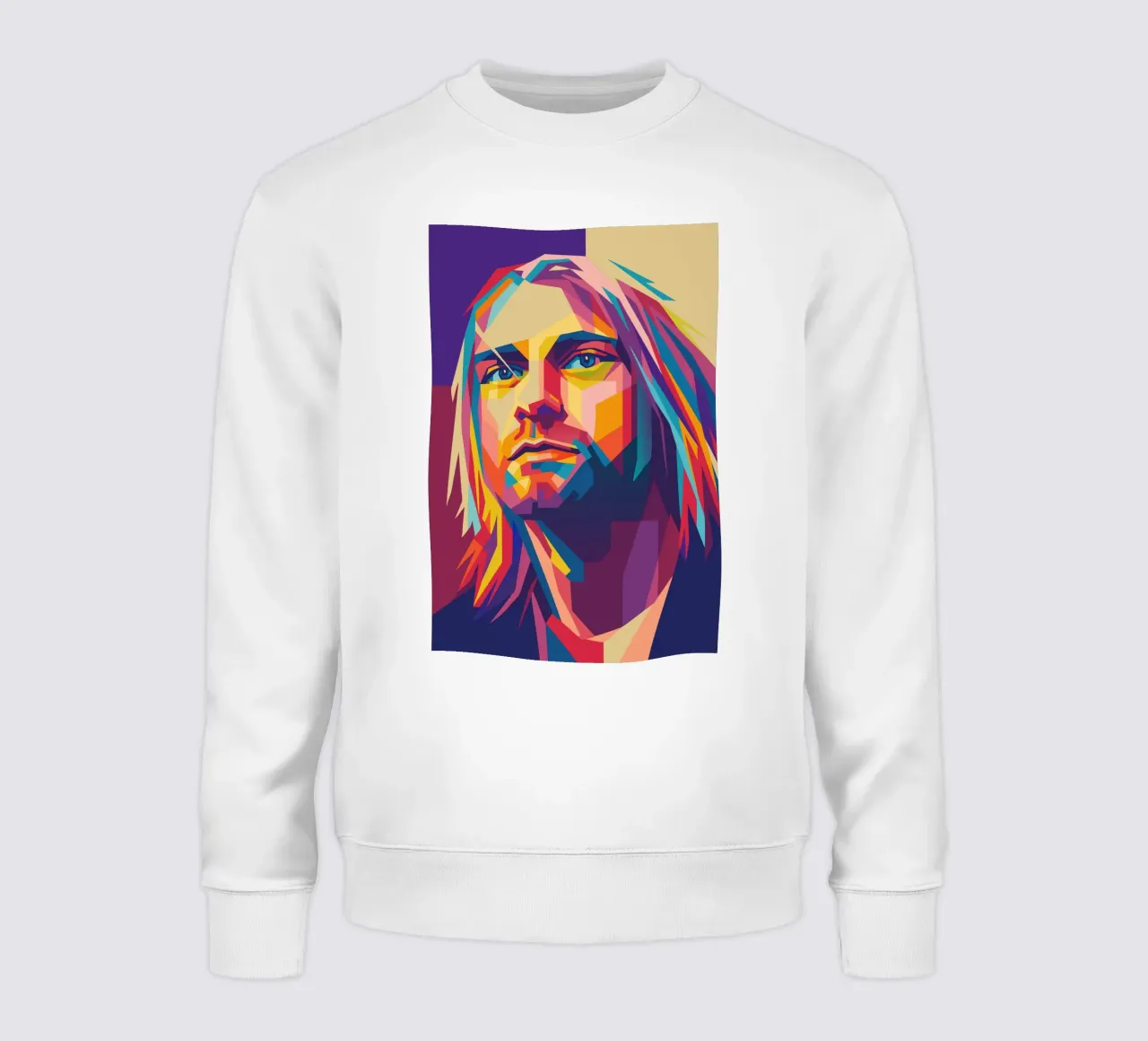 kurt cobain retro pop art wpap felpa da aiswa