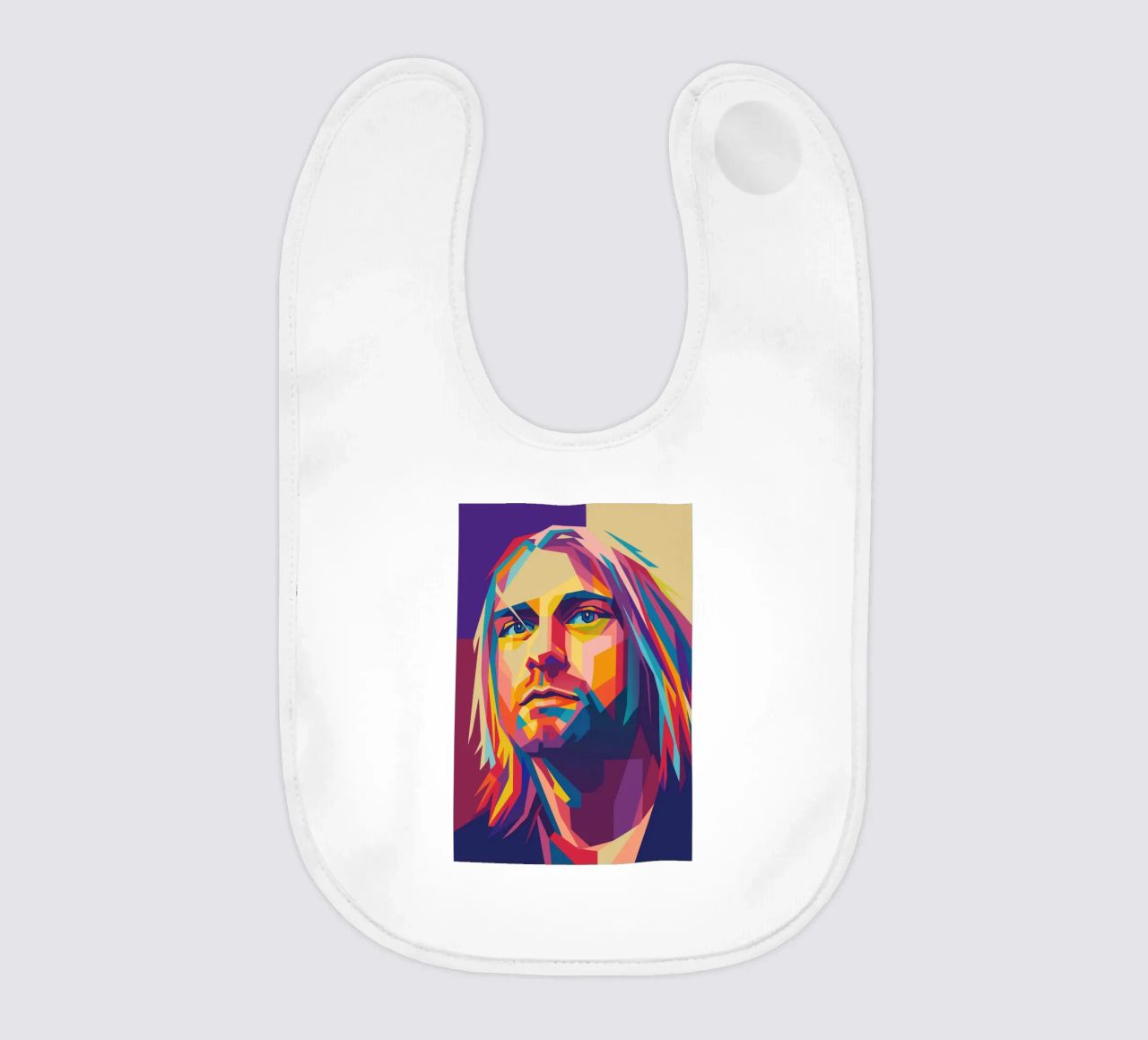 kurt cobain retro pop art wpap bavaglino da aiswa