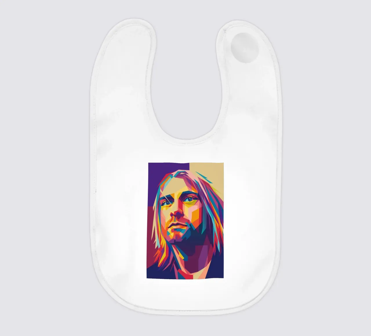 kurt cobain retro pop art wpap bavaglino da aiswa