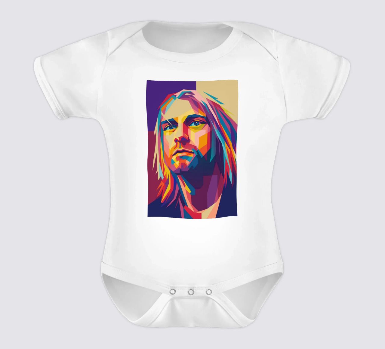 kurt cobain retro pop art wpap body neonato maniche corte da aiswa