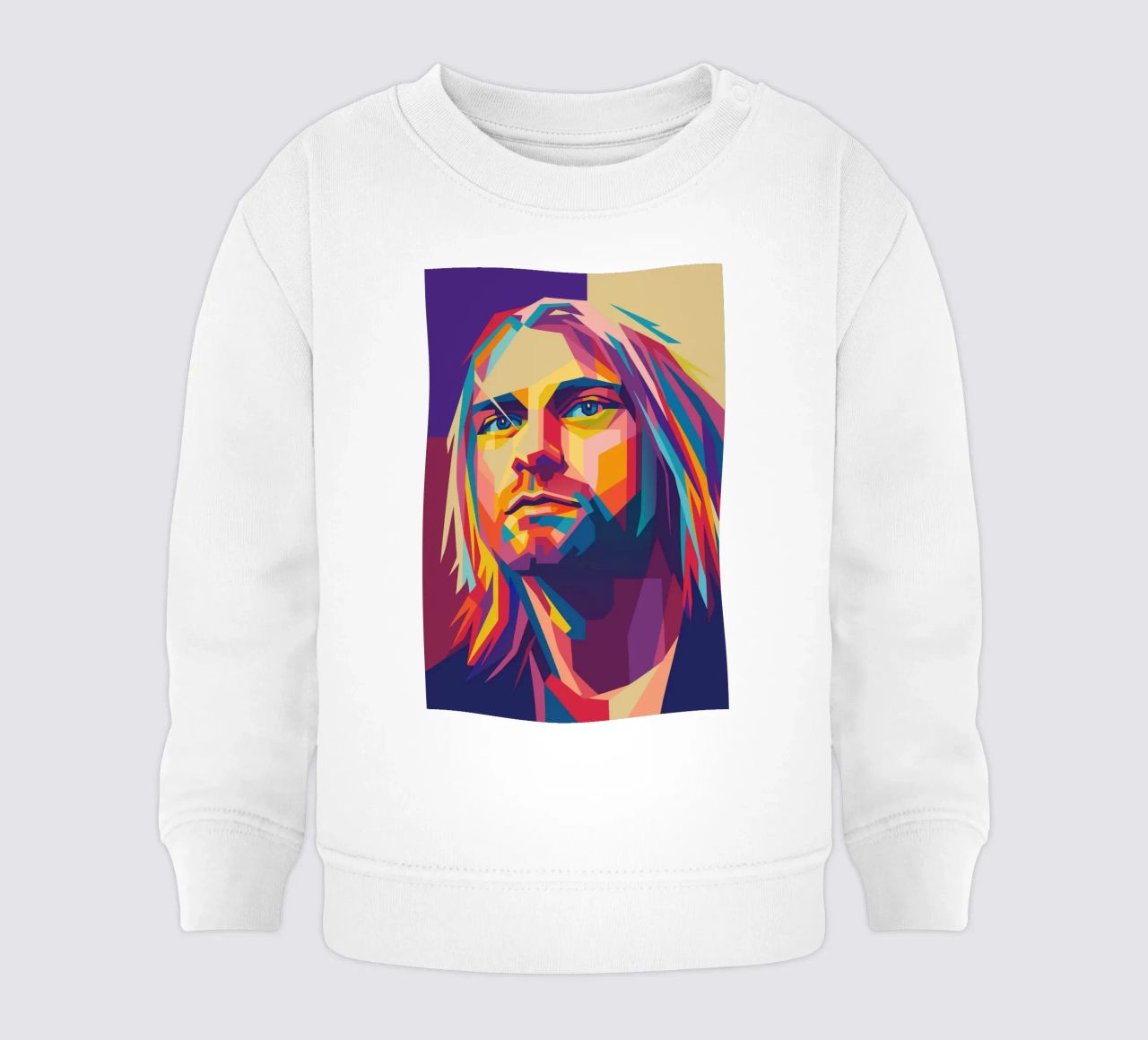 kurt cobain retro pop art wpap felpa neonato da aiswa