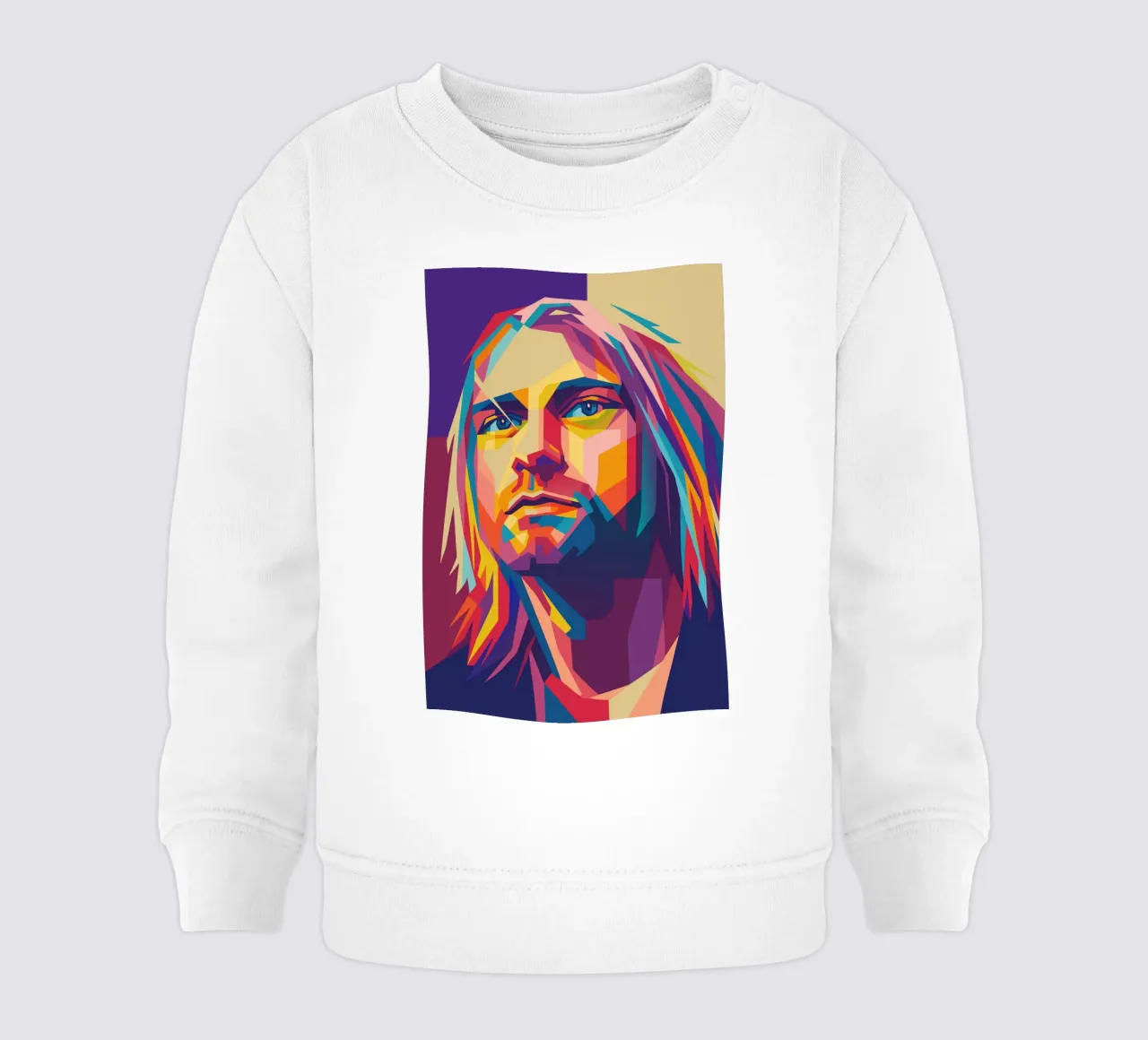 kurt cobain retro pop art wpap felpa neonato da aiswa