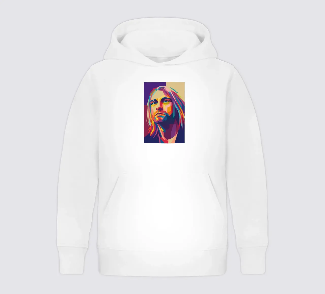 kurt cobain retro pop art wpap felpa bambino con cappuccio da aiswa