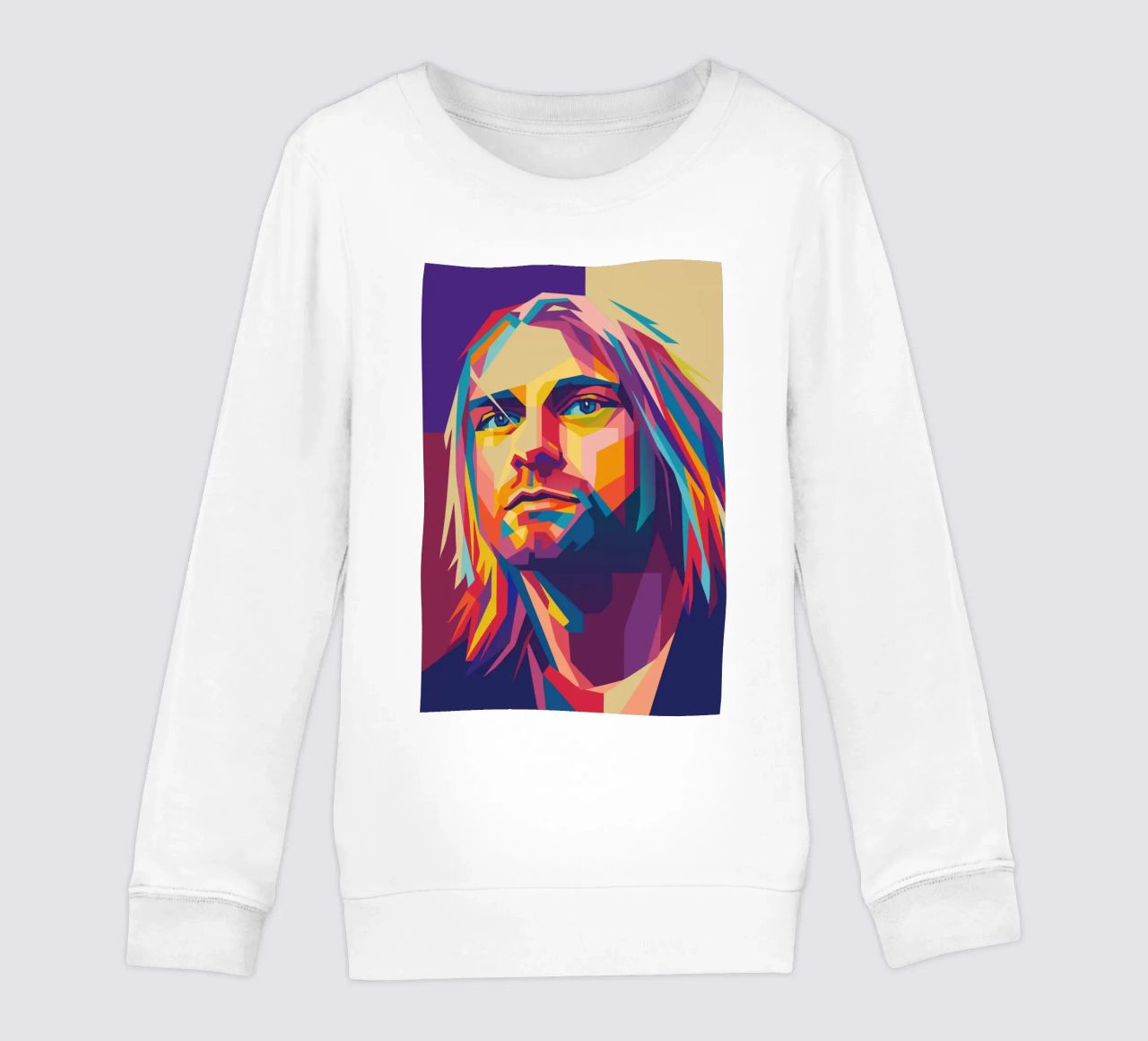 kurt cobain retro pop art wpap felpa bambino da aiswa