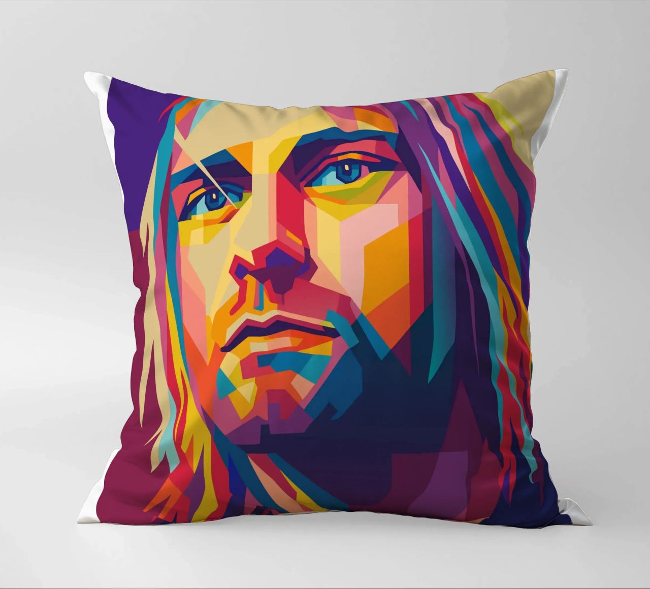 kurt cobain retro pop art wpap cuscino da aiswa