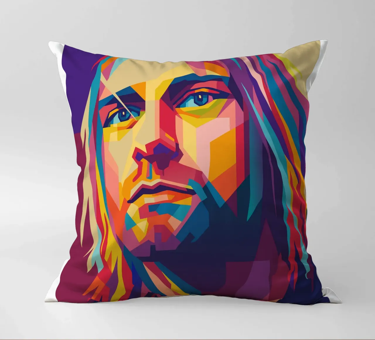 kurt cobain retro pop art wpap cojín de aiswa