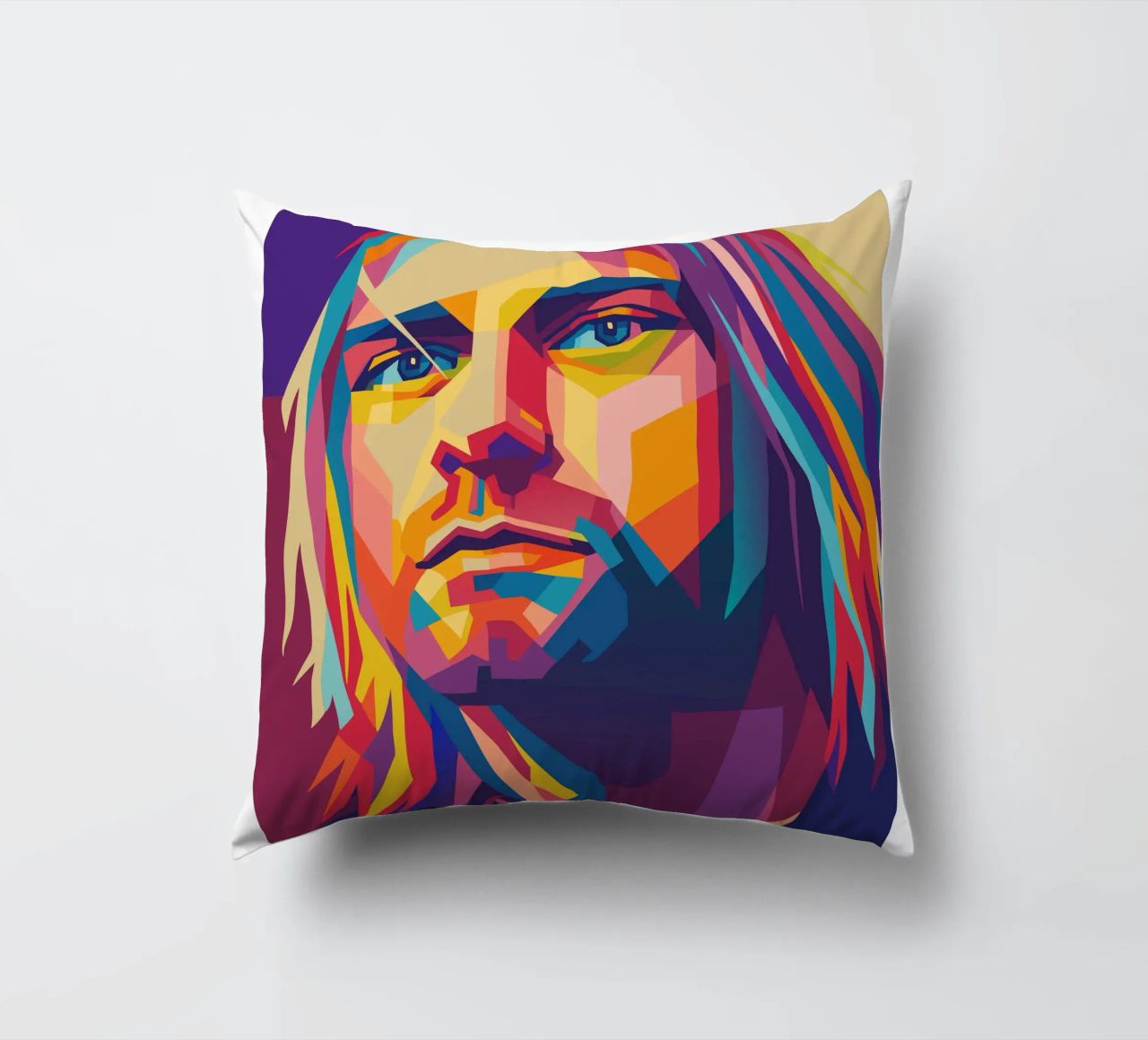 kurt cobain retro pop art wpap cuscino da aiswa