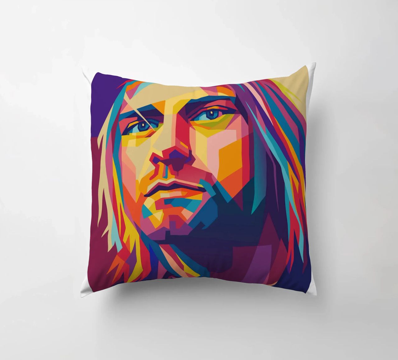 kurt cobain retro pop art wpap cuscino da aiswa