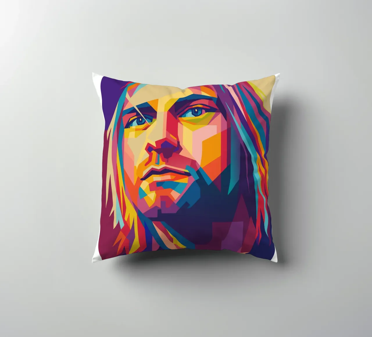 kurt cobain retro pop art wpap cojín de aiswa