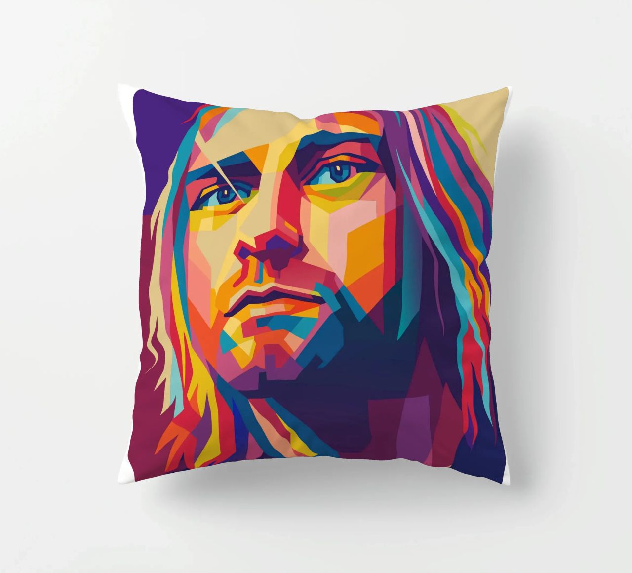 kurt cobain retro pop art wpap cuscino da aiswa