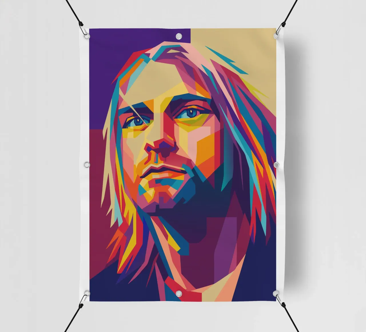 kurt cobain retro pop art wpap telo in pvc da aiswa