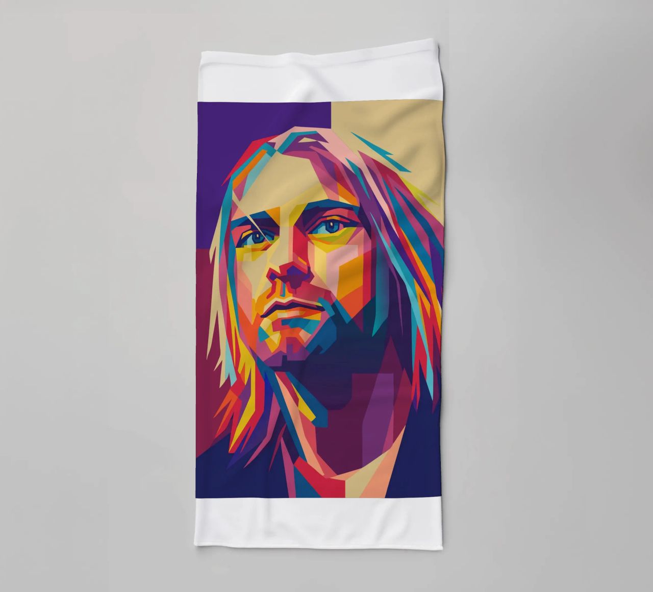 kurt cobain retro pop art wpap asciugamano da bagno da aiswa