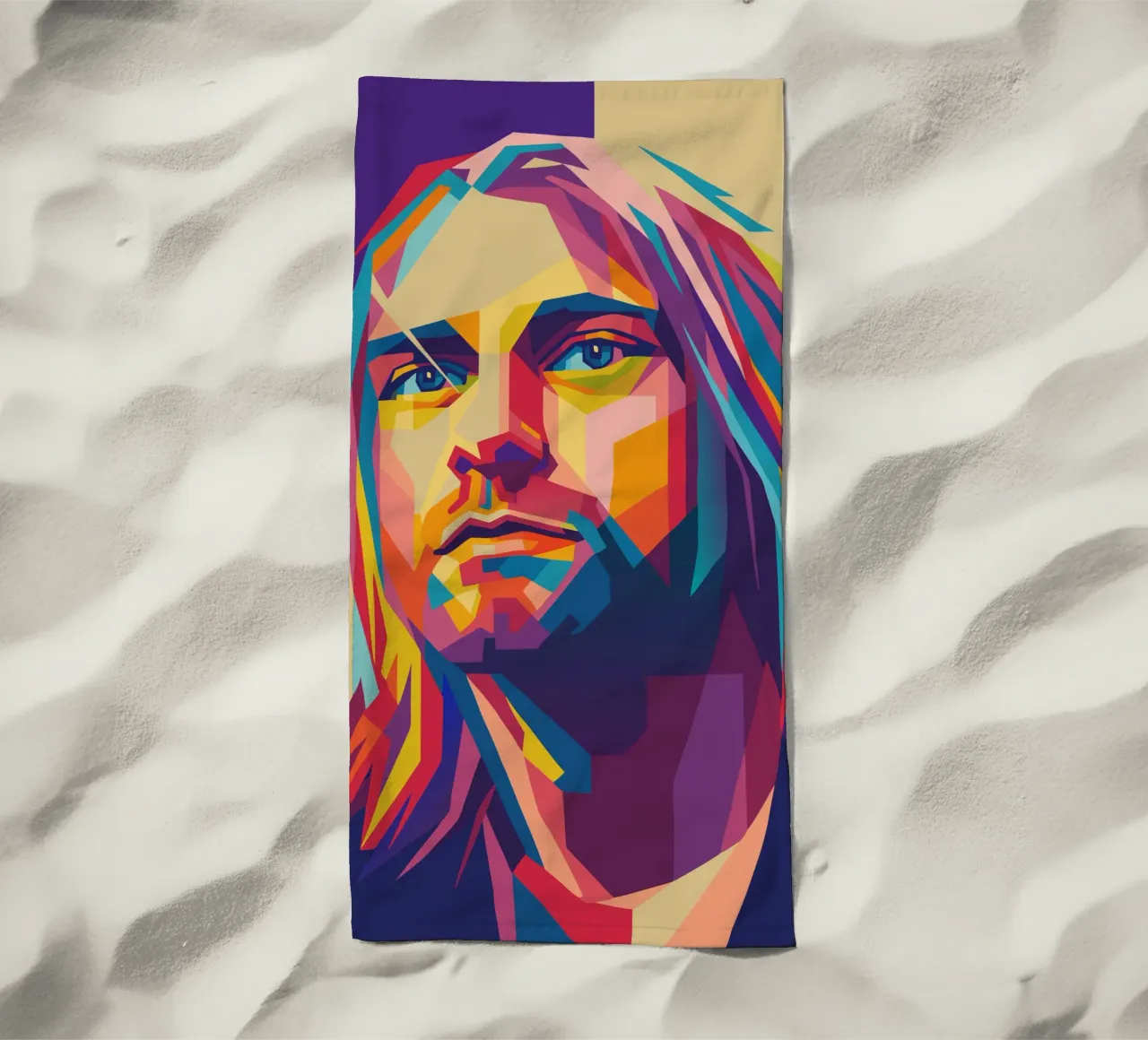 kurt cobain retro pop art wpap telo mare da aiswa