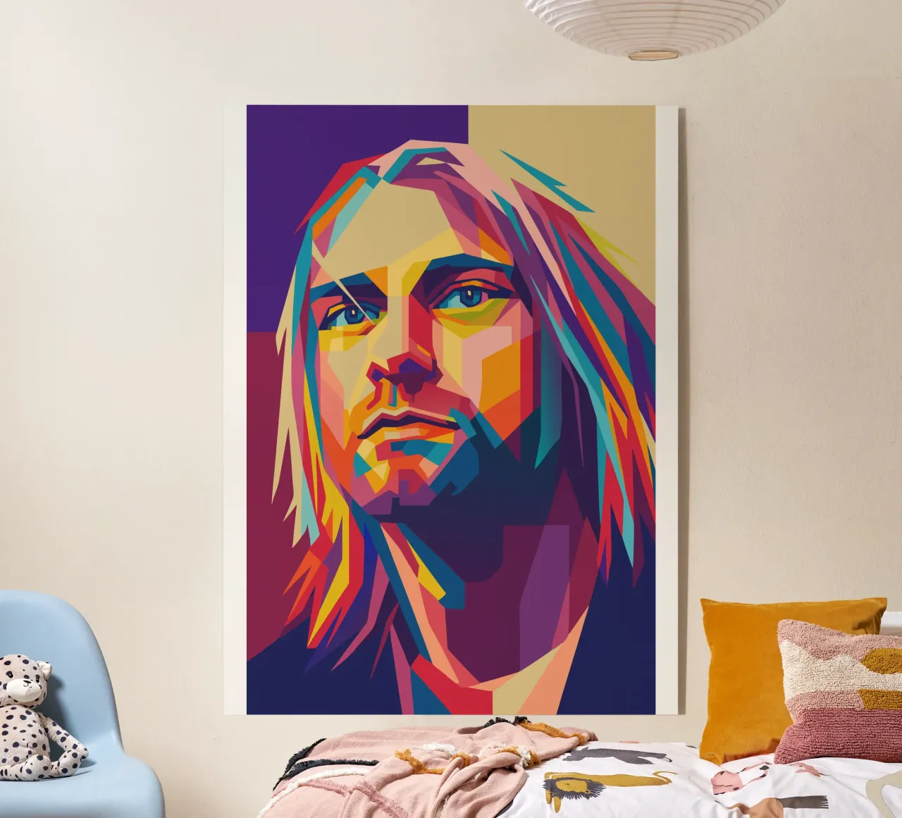 kurt cobain retro pop art wpap metacrilato de aiswa