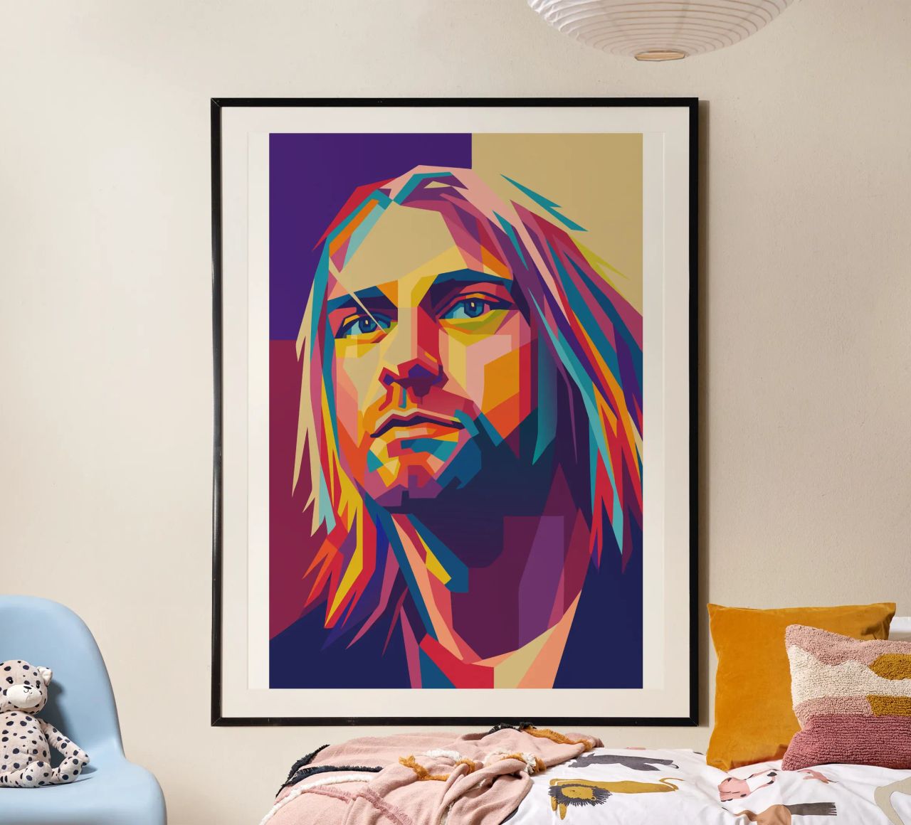 kurt cobain retro pop art wpap carta hahnemühle da aiswa