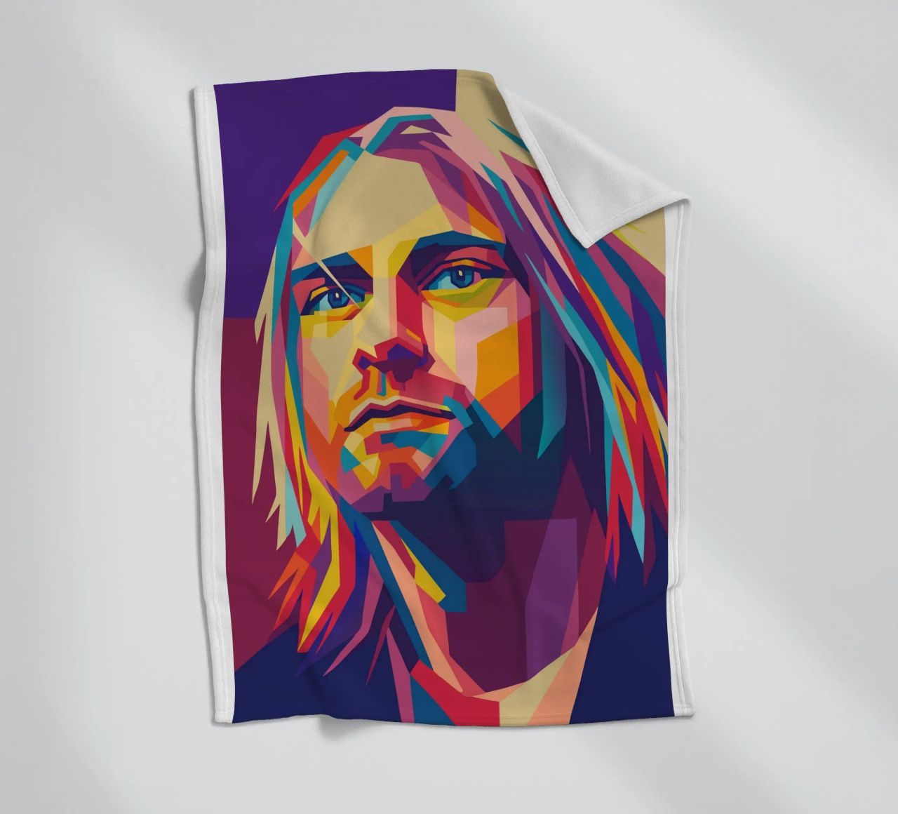 kurt cobain retro pop art wpap coperta in pile da aiswa