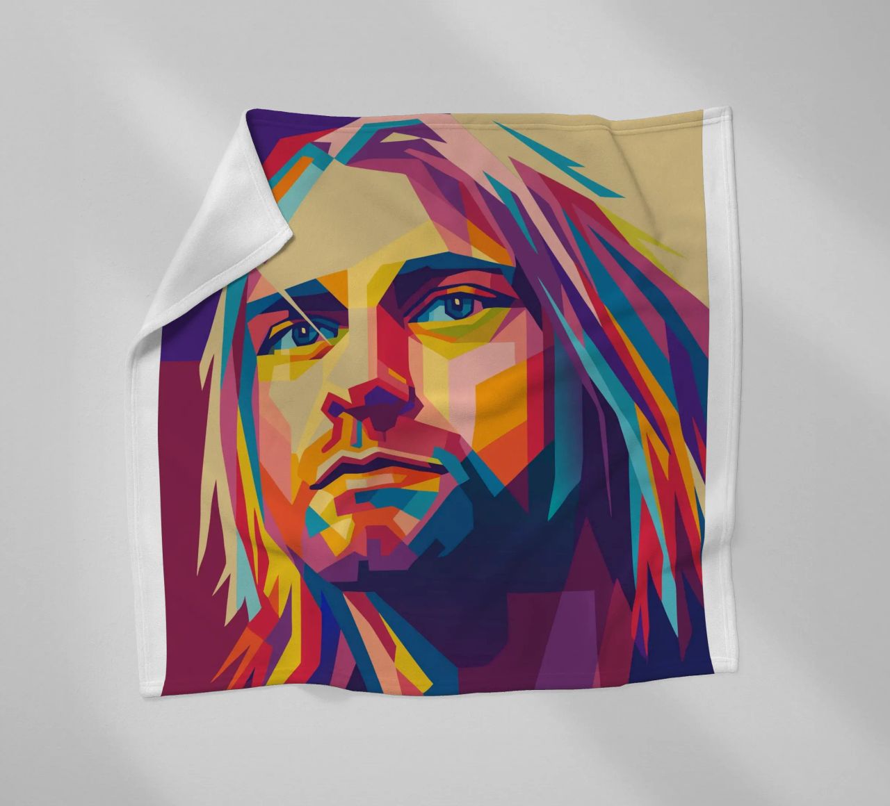 kurt cobain retro pop art wpap coperta in pile da aiswa
