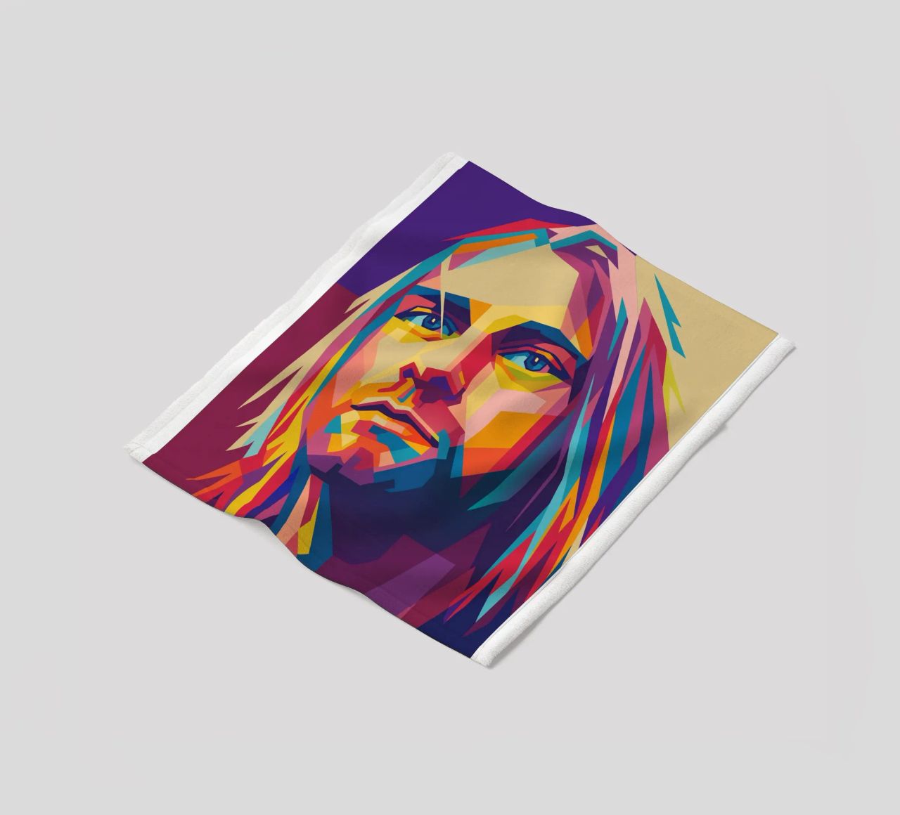 kurt cobain retro pop art wpap coperta in pile da aiswa