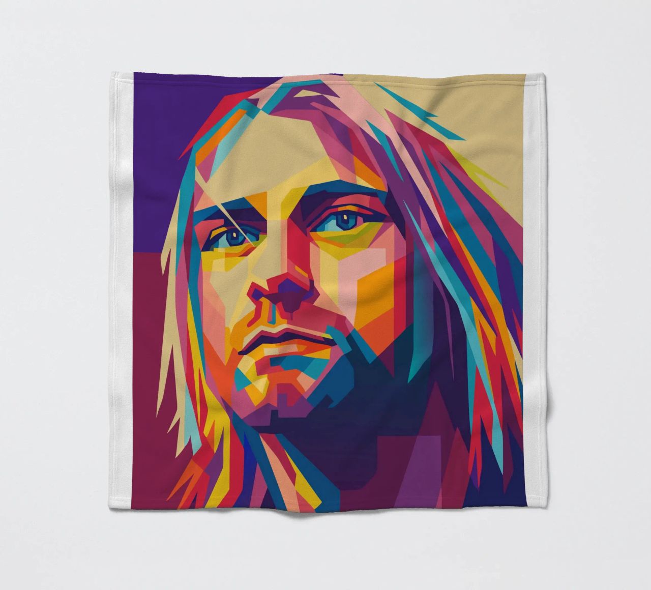 kurt cobain retro pop art wpap coperta in pile da aiswa