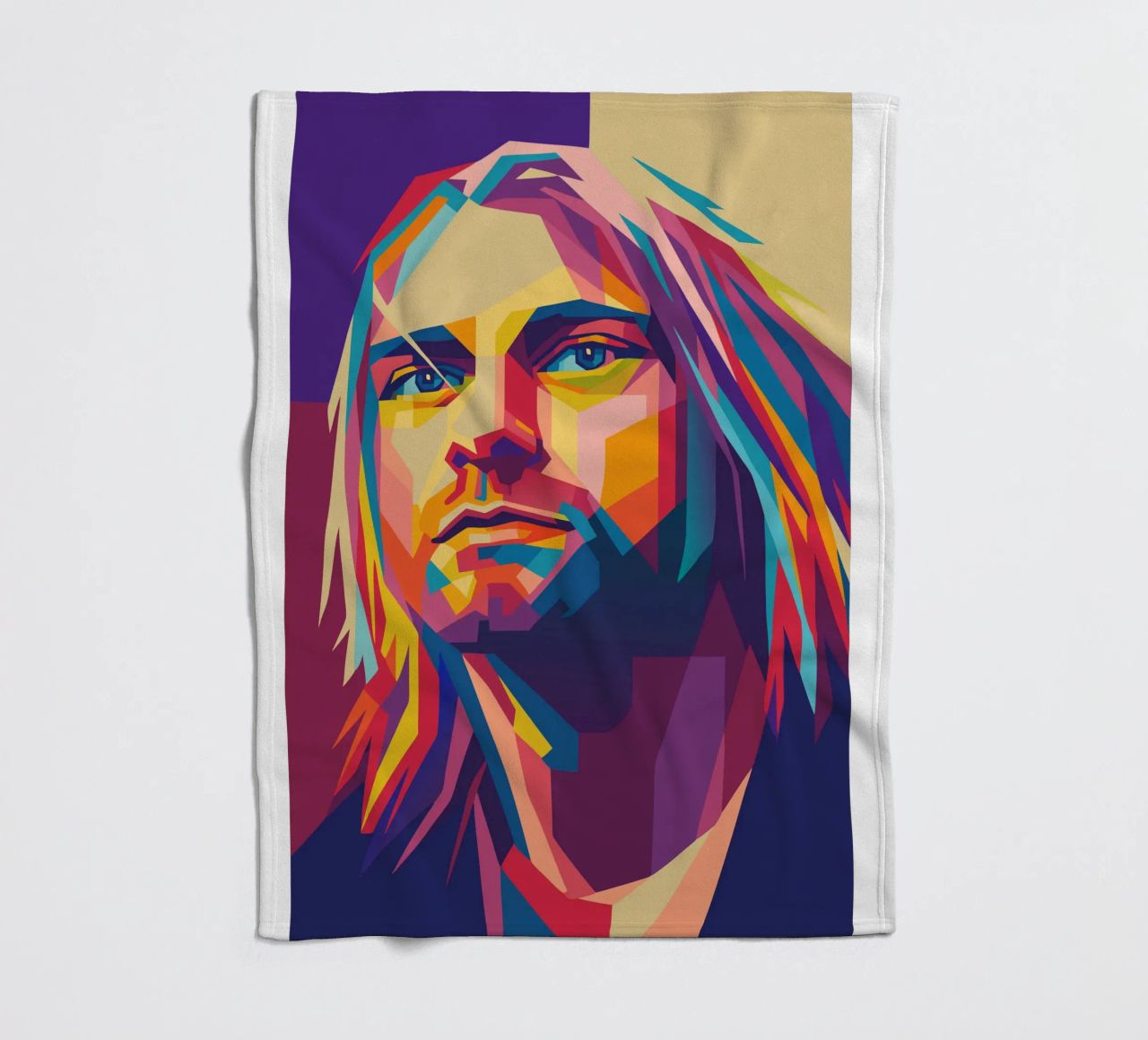 kurt cobain retro pop art wpap coperta in pile da aiswa