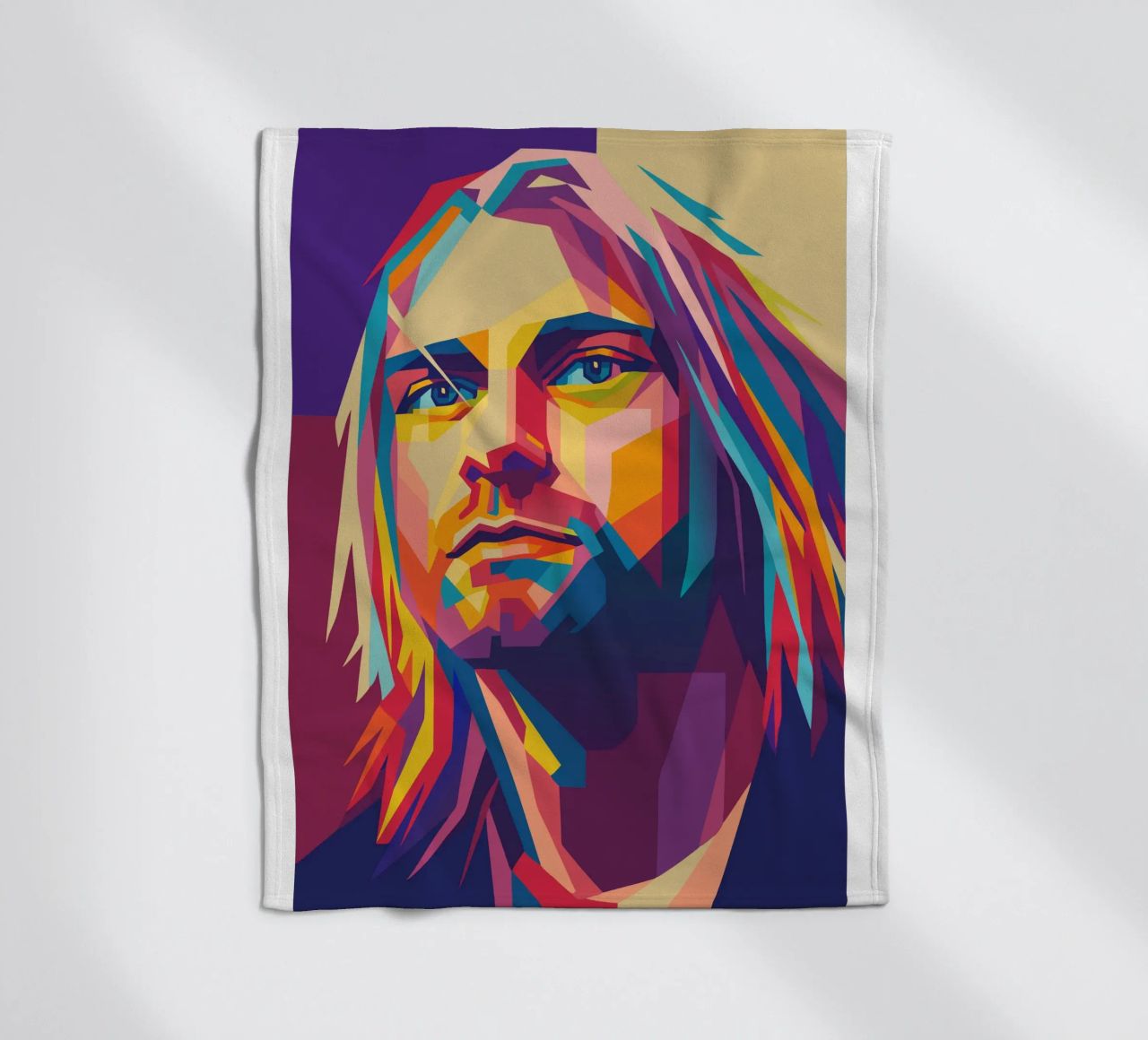 kurt cobain retro pop art wpap coperta in pile da aiswa